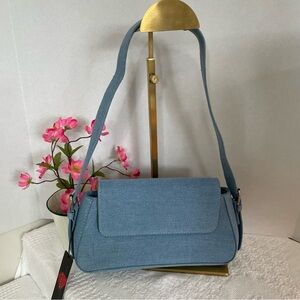 Blue Denim Shoulder Bag